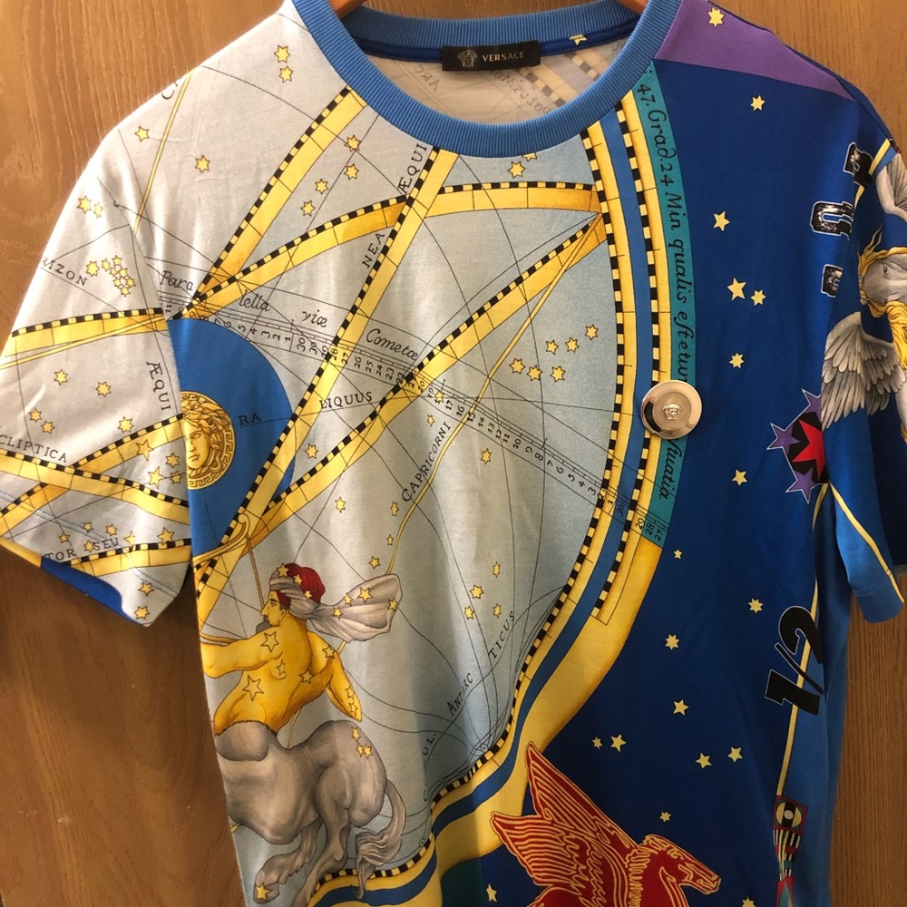 Limited edition Silk Versace horoscope T-shirt - Picture 1 of 13